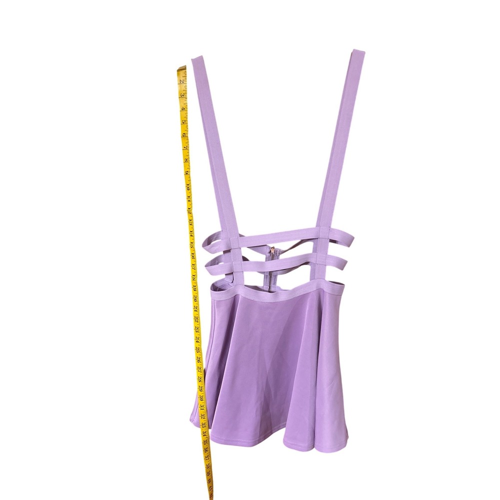 Urban CoCo Womens Lavender Strappy‎ Suspender Skirt Lilac Skater Mini Medium
